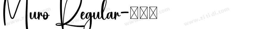 Muro Regular字体转换